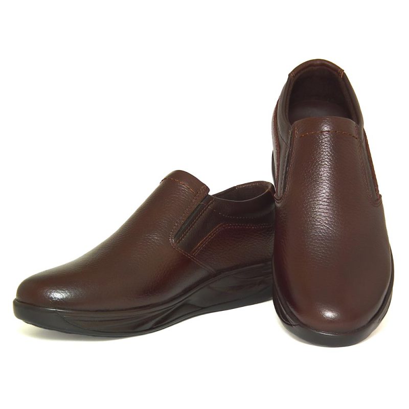 کفش مردانه طبی چرم طبیعی مدل ROYAL قهوه ای